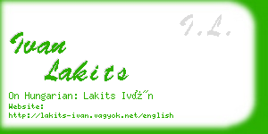 ivan lakits business card